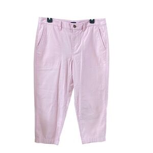 J. Crew Slim Boyfriend Cropped  Pink Pants Size 12P